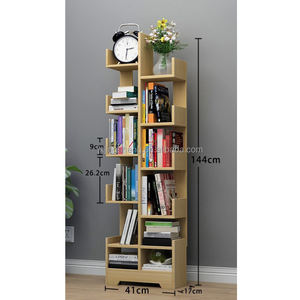 Moderno ufficio di lusso sala studio biblioteca verticale modelli industriali display legno <span class=keywords><strong>mdf</strong></span> book rack bookshelf - Product Image 5