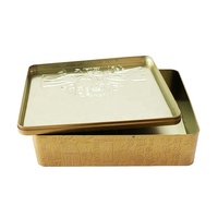 Boîte d'emballage carrée en métal de qualité alimentaire pour biscuits, bonbons, chocolat, gâteau de lune, gâteau de rêve