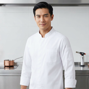 Vêtements de barman 100% coton à manches longues, respirants, pour la restauration, les hôtels, les bars, fabricant OEM, approvisionnement en gros - Product Image 1