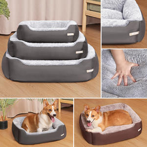 Gut verkaufte moderne Ganzjahres-komfortable rechteckige große bis mittlere Hunde bett wasch bare feste Muster karton verpackt - Product Image 3