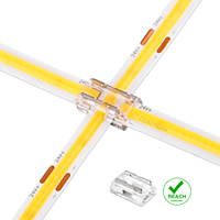 Connecteur LED à angle droit en L et à 180 degrés à 2 broches 8A pour bande LED COB sans joint de 5 mm, 8 mm, 10 mm