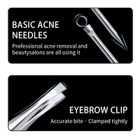 Kit de manucure et pédicure professionnel complet de 19 pièces, ciseaux à sourcils noirs, produits de beauté en acier inoxydable noir dans un étui