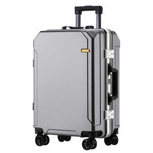 Valise 20 pouces avec cadre en aluminium, roulettes pivotantes, grande capacité, bagage de voyage unisexe - Product Image 5