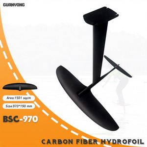 Aile avant hydrofoil GY BSC970 carbone et aluminium pour petites vagues, SUP, léger, pour un levage rapide, contrôle stable, surf - Product Image 1