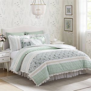 DB King-Size 9-Piece Cotton Percale <b>Comforter</b> <b>Set</b> Woven Floral Printed Jacquard Embroidered Techniques Disposable for Home Hotel - Product Image 1