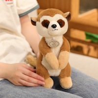 Boneka Meerkat Realistis Berdiri, Mainan Plush Mirip Asli, Boneka Surikat, Suvenir Kebun Binatang, Grosir, Logo Kustom, Pabrik, MOQ Kecil