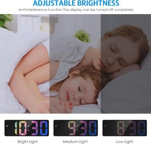 Custom Digital <b>Led</b> Alarm <b>Clock</b> Mirror <b>Clocks</b> Smart Electric <b>Led</b> Alarm <b>Clock</b> for Home - Product Image 2