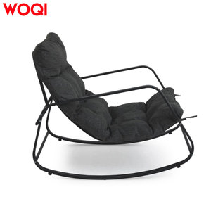 WOQI Poltrona Moderna in Rattan Pieghevole e Portatile, Comoda Sedia Sospesa per Soggiorno con Struttura in Metallo e Cuscino Confortevole, Ideale per Balcone - Product Image 3