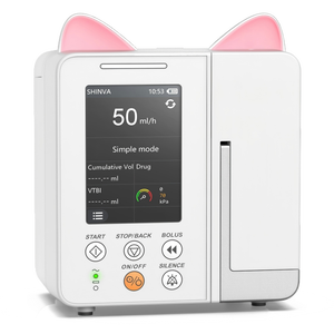 Bomba intravenosa veterinaria portátil con teclado táctil de doble control para animales pequeños, soporte ajustable para conjunto KVO Multi IV - Product Image 3