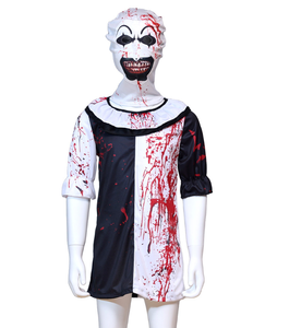 Costume de clown sanglant et déformé pour Halloween, maquillage noir et blanc pour spectacle de scène d'horreur, fournitures de vacances, enfants 80-140 cm - Product Image 2