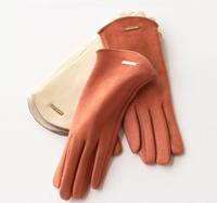 Gants chauds en faux daim pour femmes Gants en cuir d'hiver pour femmes Lady Touch Screen pour femmes