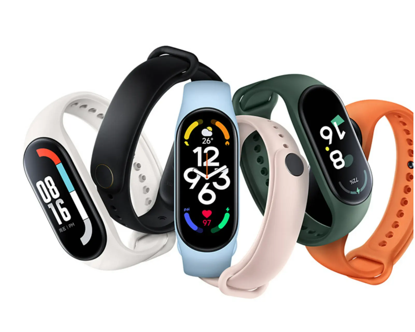 2023 Mi Band 7 M7 Smart Fitness Tracker Wristband Sport Heart Rate Blood Oxygen AMOLED Touch Screen Relojesinteligent Bracelet