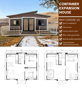 Casa Contenedor Expandible Económica para Varias Estaciones, para el Mercado de <span class=keywords><strong>Bulgaria</strong></span>, Cabaña Modular Prefabricada con Alto Aislamiento - Product Image 2