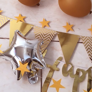 Bannière Métallique en Or Rose, Plusieurs Couleurs, <span class=keywords><strong>Fanion</strong></span> Tirant Triangle Drapeau <span class=keywords><strong>Guirlande</strong></span> Pour Mariage, Anniversaire, Fête de Poule, Décor Extérieur - Product Image 6