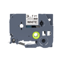 Ruban d'encre compatible PUTY pour étiquettes, 24 mm, noir sur blanc, TZe-251 TZ2-251, cassette pour imprimantes d'étiquettes
