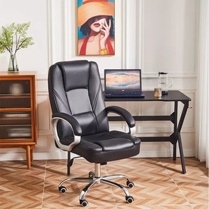 Chaise de bureau ergonomique de direction en cuir PU, dossier haut, pivotante et confortable, vente d'usine 2026 - Product Image 6