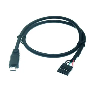 Micro USB 5Pin 2,54 5Pin DuPont 5Pin женский U разъем PCB Женский Кабель USB защитный кабель 5P DuPont 2,54 0,5 м