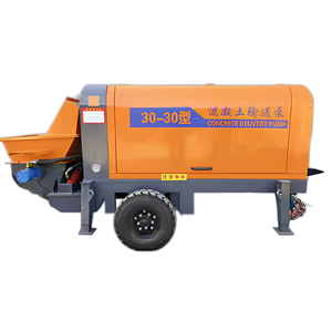 効率的な10-45m/hディーゼル/電気移動式コンクリートポンプ、建物の移動作業用ポータブルパイプライン付き - Product Image 3