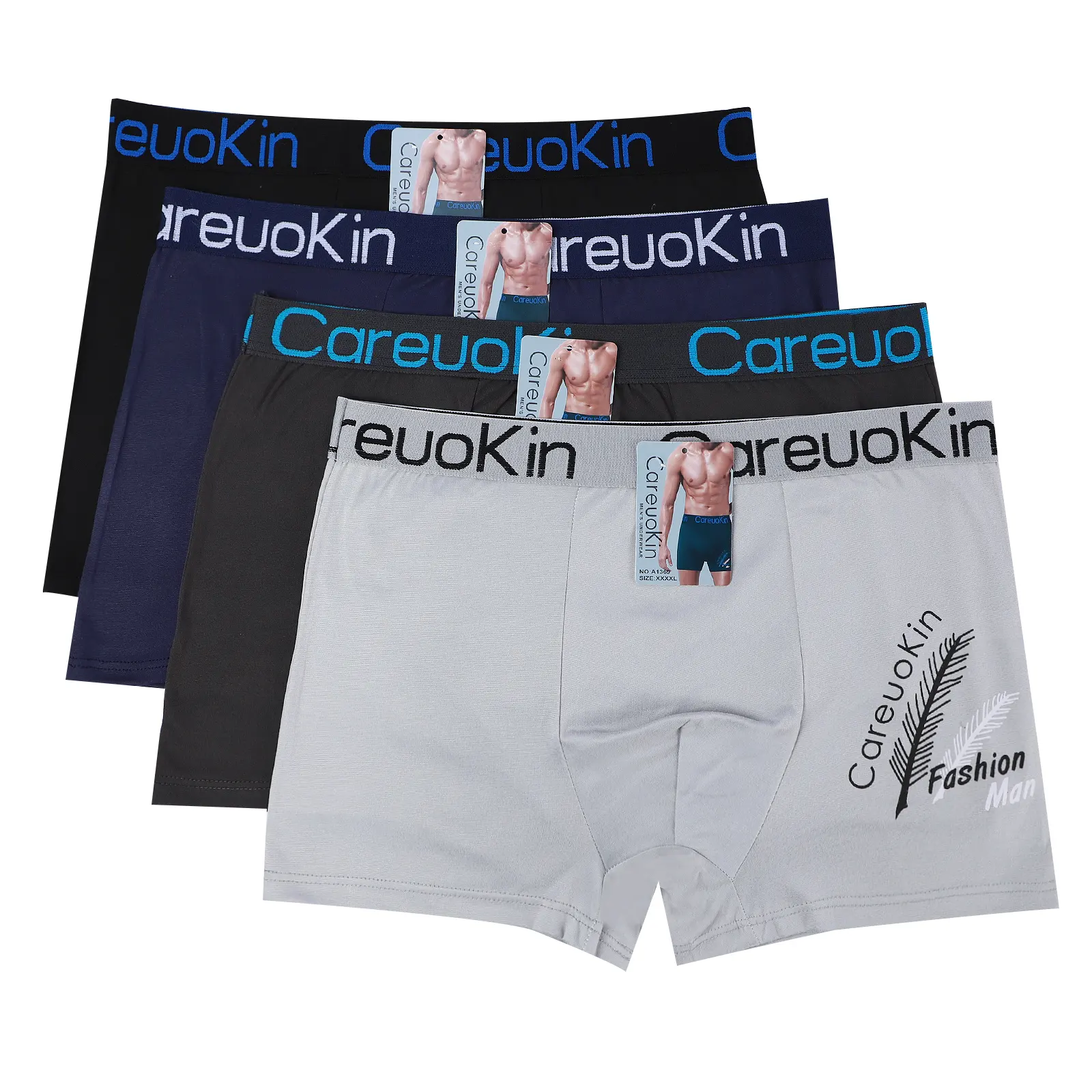 Boxer et sous-vêtements pour hommes en chine, grande taille 4XL 6XL boxer sous-vêtements respirants pour hommes boxer shorts UOKIN A1369