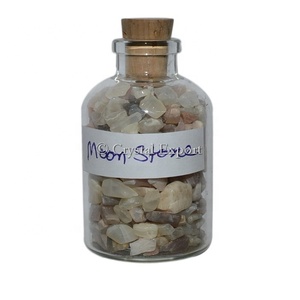 <b>Moon</b> stone chips bottle Gemstone bottle craft Semi precious stone chips Moonstone gemstone decor <b>Moon</b> Stone Chips Gemstone - Product Image 1