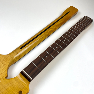 Mástiles de guitarra ST personalizados de arce flameado con 21 trastes y acabado brillante para guitarra <span class=keywords><strong>el</strong></span>éctrica - Product Image 1