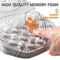 Repose-poignet ergonomique 3D pour clavier, tapis de clavier antidérapant en silicone PU avec mousse à mémoire de forme pour bureau et jeux, tapis de souris pour ordinateur