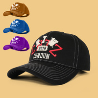 Gorra de béisbol de 6 paneles para hombre, gorra de béisbol con bordado de tela, ajustable, de lona, Vintage, con logotipo