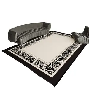 欧式地毯复古民族风格水晶天鹅绒地毯大面积卧室地毯简约沙发茶几地毯客厅