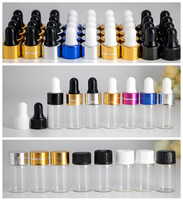 En Stock Flacon Compte-Gouttes en Verre Givré Transparent 1ml 2ml 3ml 5ml Mini Flacon Testeur Échantillon Fiole en Verre avec Bouchon Compte-Gouttes Or Rose