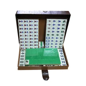 Preço de fábrica 148 telhas acrílico chinês Mahjong conjunto com PVC caso para venda 37mm 38mm 39mm-Guangdong majiang