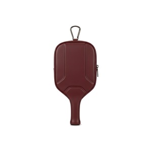 Housse de raquette de pickleball structurée en PU italien avec mousqueton, aspect italien, logo personnalisé, vente en gros - Product Image 1