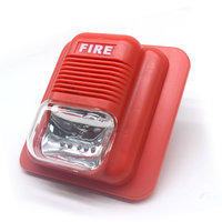 Alta calidad convencional DC24V cuerno sirena Souder y luz CE rojo convencional fuego Hooter sistema de detección de incendios