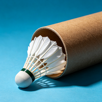 Volant de badminton léger, hautement élastique, 5g, stable, durable, professionnel, hybride, en plumes de canard, tête en liège, niveau tournoi