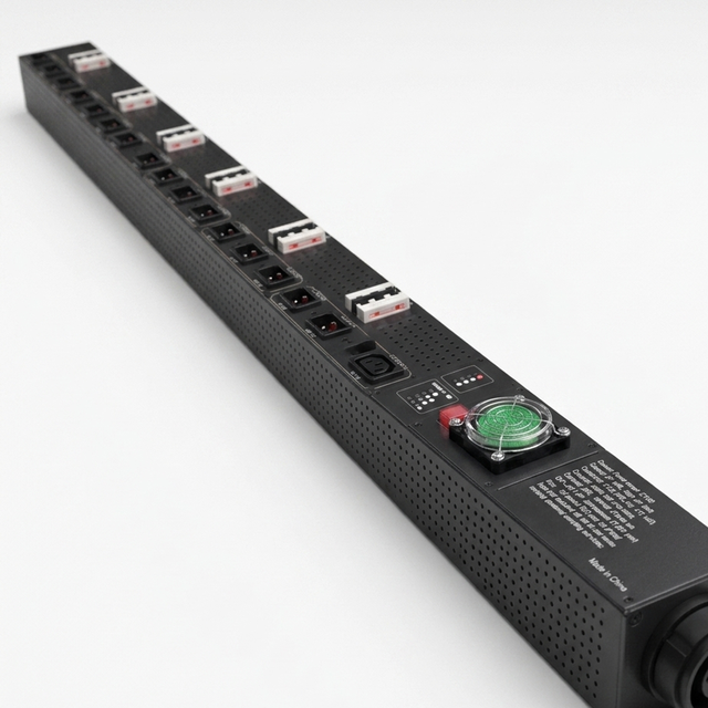 SYNSTRO 3Phase 24Port P34 Smart PDU 8 Circuit Breaker HPC AI GPU High Density Computing Server Rack 1-Year Warranty