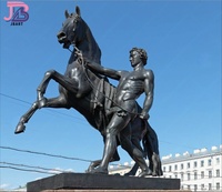 Sculptures de cavaliers équestres en bronze, sculpture russe en cuivre de la Renaissance, statue métallique pour monument urbain
