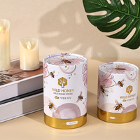 Tube en papier écologique de qualité alimentaire sur mesure, pot à miel, tube en carton kraft, conteneur, bouteille en verre, emballage en tube en papier