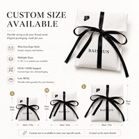 Pochette à bijoux en coton sergé de luxe personnalisée avec logo, nœud en ruban, anti-rayures, légère, OEM, pour cadeaux