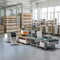 Máquina CNC para Trabajar la Madera con Cambiador Automático de Herramientas (ATC) y Husillo para Grabado de Muebles en PVC/MDF/Madera Sólida