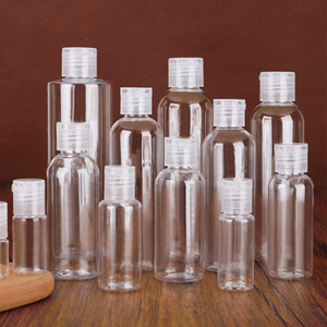 Botellas de Viaje Recargables de Plástico PET Transparente de 10-100 ml, Envases Cosméticos Cilíndricos con Tapa de Rosca para Cuidado Personal - Product Image 1
