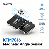 Encodeur d'angle magnétique à effet Hall 16 bits CONNTEK KTH7816 IC SPI SSI Sortie ABZ PWM Haute Précision Latence Ultra-faible 120000 tr/min SMT