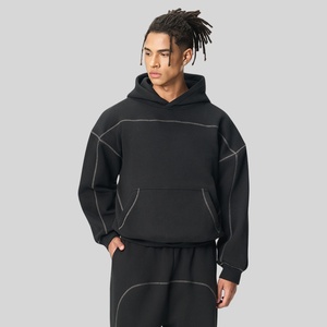 Set Personalizzato di Felpa Oversize e <span class=keywords><strong>Pantaloni</strong></span> <span class=keywords><strong>Tuta</strong></span>, Nuovo Stile Traspirante, Abbigliamento Casual Streetwear, <span class=keywords><strong>Tuta</strong></span> Pesante con Cappuccio per <span class=keywords><strong>Uomo</strong></span> - Product Image 3