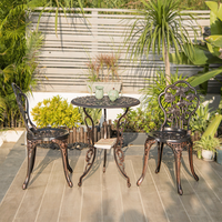 Meubles d'extérieur au design nouveau, ensemble de table, chaise, pour le jardin, restaurant, en aluminium moulé, 2022