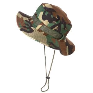 Breathable Camouflage <strong>Boonie</strong> Hat with Under Chin Rope Outdoor Jungle Hat with Eyelets for Summer Fishing Ski Cycling Daily Use - Product Image 6