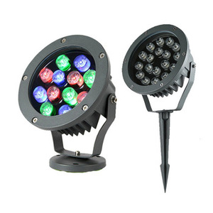 Lampe LED avec pic, <span class=keywords><strong>Spot</strong></span> lumineux submergé, rvb, éclairage d'extérieur, luminaire de paysage, idéal pour un jardin, 6/9/12/15/18/24/36W, 10 unités - Product Image 2