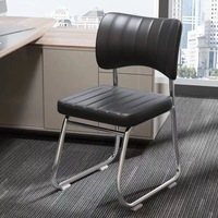 Fauteuils de loisirs modernes en cuir faits à la main, empilables, avec structure en acier inoxydable pour salons, bureaux à domicile, villas et hôtels