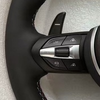 Volant sport en cuir véritable avec fonction de vibration, adapté aux séries BMW F10/F30/F32/F36/F01/F12/F15/F16.