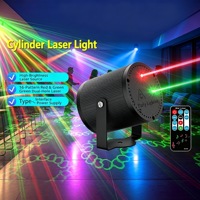 Luz Láser Cilíndrica para Escenario, Patrón RGB, Control Remoto, Activación por Sonido, Luz para Fiestas, Discotecas, Bares, Clubes, Hogar, Cumpleaños, Decoración Navideña