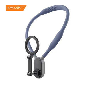 Collar de silicona magnético, soporte de sujeción, soporte de cuello Flexible plegable para teléfonos para vlog, trotar, viajar, senderismo - Product Image 1