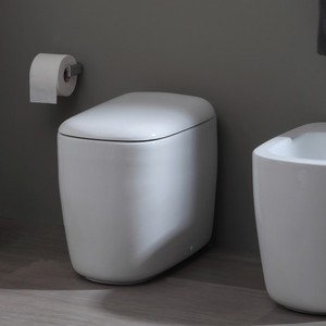Flaminia Monò moderno Design europeo One-Piece WC Back to Wall con ciotola allungata per bagno o Villa materiale metallico - Product Image 1