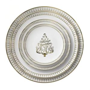 Juego de Vajilla Decorativa con Diseño de Árbol de Navidad, Platos de Porcelana China con Cubiertos para el Hogar, Bodas y Restaurantes, Modelo Nuevo - Product Image 1